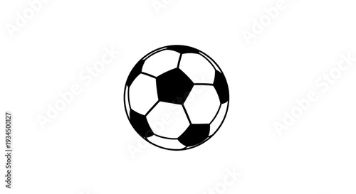 Black and white soccer ball.