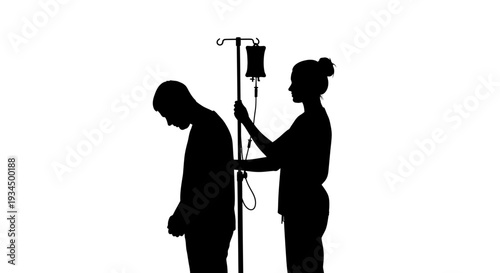 Nurse attending to a patient.