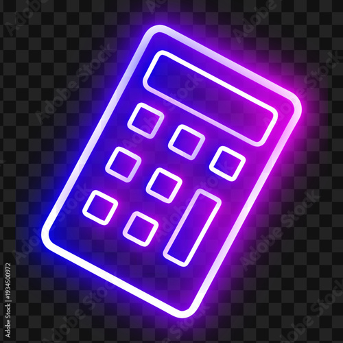 Neon Calculator Graphic Design