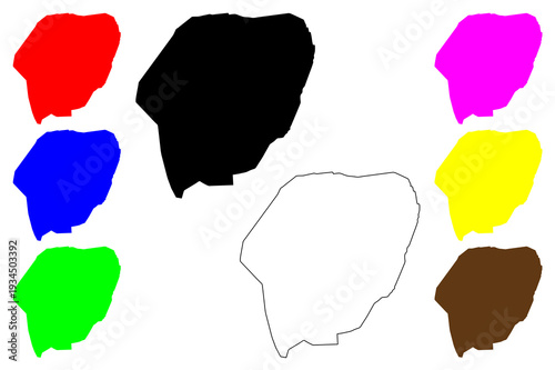 Al-Ubayyid city (Republic of the Sudan) map vector illustration, scribble sketch El-Obeid map