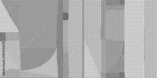 Black and white illustration of a gray shapes on a with subtle texture