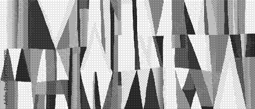Gray and white geometric shapes and lines on textured abstract background