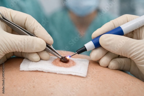 Wallpaper Mural Dermatology procedure removing skin lesion with medical tools. Ai generative Torontodigital.ca