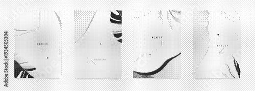 Black and white abstract shapes