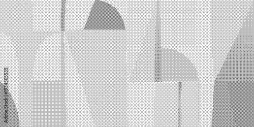 Geometric gray shapes on textured background with abstract design