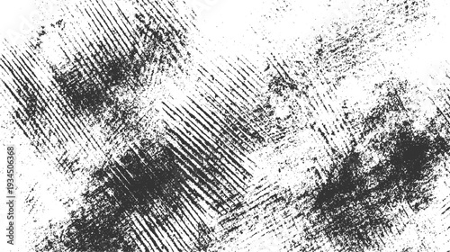 Black and white distressed texture with diagonal lines and speckles grunge