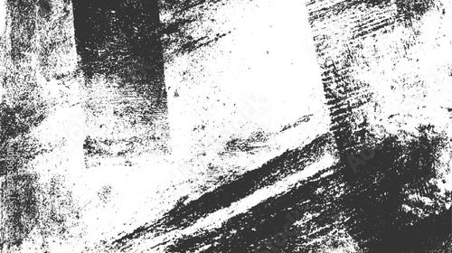Black and white textured grunge background with rough brush strokes and speckled patterns
