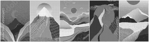 Black and white animal skin texture on with seamless pattern