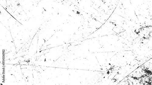 White background with black scratches and speckles creating a distressed texture effect grunge