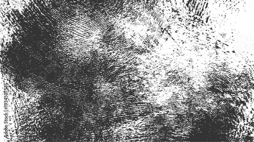 Detailed black fingerprint texture with white speckles and organic lines