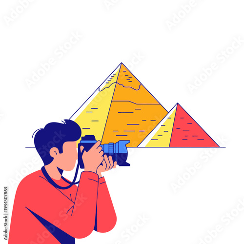 Photographer Captures Iconic Egyptian Pyramids with Professional Camera