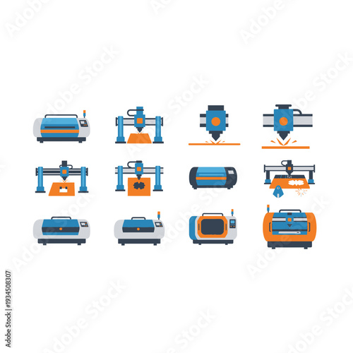 Collection of Laser Cutting Machines and CNC Routers - Industrial Equipment