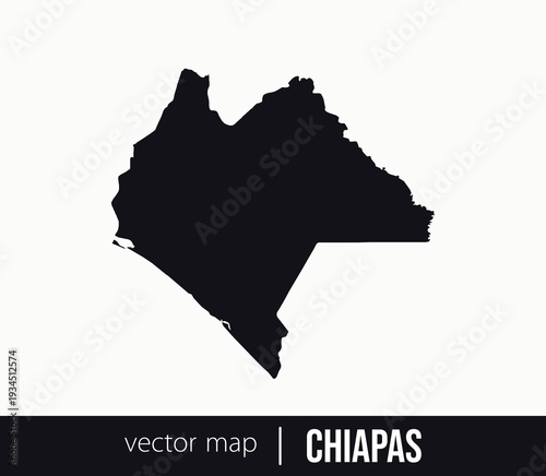 Chiapas state map. Federative unit of Mexico. Vector map for any needs.