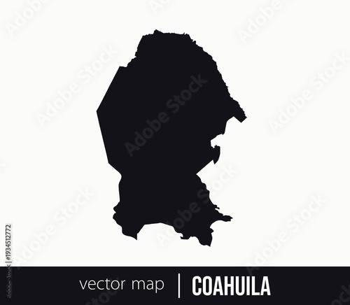 Coahuila state map. Federative unit of Mexico. Vector map for any needs.