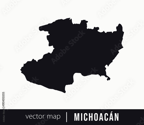 Michoacán state map. Federative unit of Mexico. Vector map for any needs.