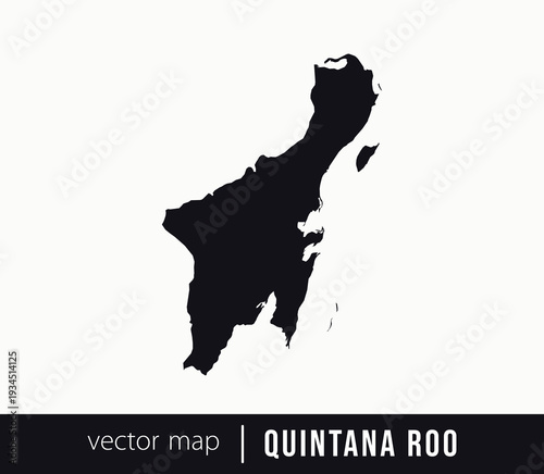 Quintana Roo state map. Federative unit of Mexico. Vector map for any needs.