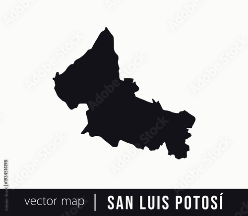 San Luis Potosí state map. Federative unit of Mexico. Vector map for any needs.