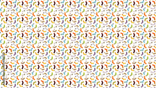Vibrant colorful socks pattern on white background