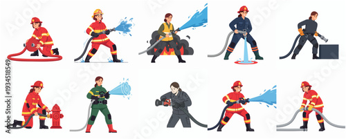 Flat Design Man Doing Daily Routine with Towel Laundry Illustration