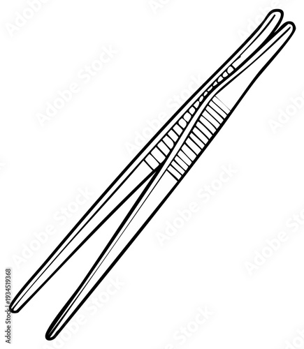 Surgical Forceps Medical Instrument Illustration