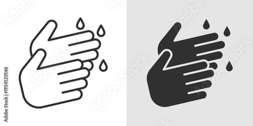 Hand Wash Icon representing hygiene, cleanliness, and infection prevention. Stroke, filled, and colored vector illustration.