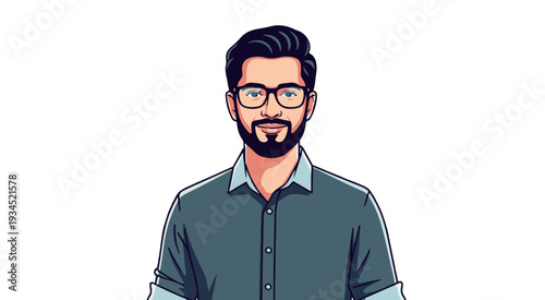 indian man avatar design 2d vector Boy cartoon 
