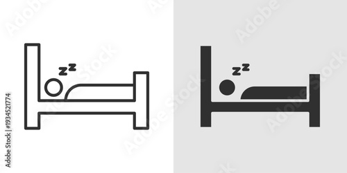 Sleep Icon representing rest, healthy sleep cycles, relaxation, bedtime routines, and sleep monitoring in health and wellness applications.