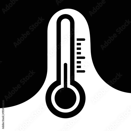 Thermometer Icon - Temperature Measurement, Heat, Cold, Weather, Medical, Science