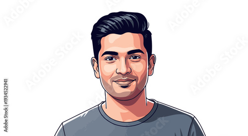 indian man avatar design 2d vector Boy cartoon 