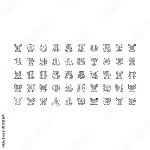 Abstract Pattern of Black and White Geometric Shapes and Lines