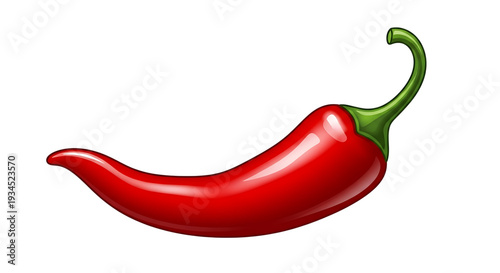 A vibrant red chili pepper icon on a white background