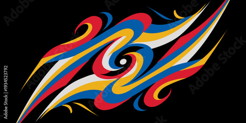 Color brushstroke oil or acrylic paint design element. Vector illustration .icon