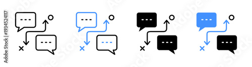 Communication Strategy and Marketing Tactics Icon Vector illustration editable