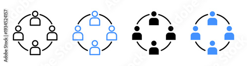 Stakeholders and Corporate Community Icon Vector illustration editable