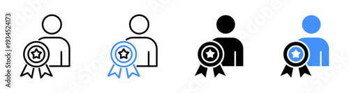 Brand Ambassador and Brand Advocate Profile Icon Vector illustration editable