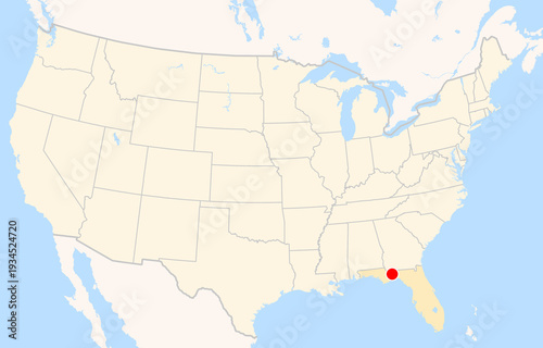 Fotografija Location Map of Tallahassee Int