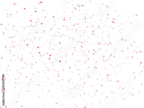 A white background with red confetti scattered all over it