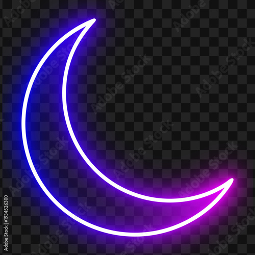 Bright Neon Moon Graphic