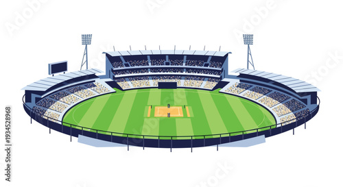  Stadium  in vector with white background