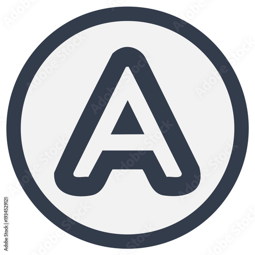 Minimalist A Letter Inside Circle Icon