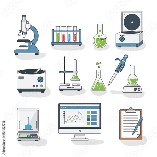 Laboratory Equipment Collection: Science, Research, and Analysis Tools