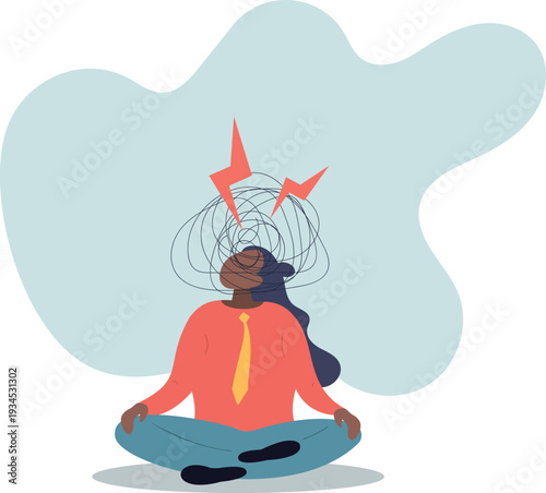 Stress management, meditation or relaxation to reduce anxiety, control emotion during problem solving or frustration work.human life and situation.