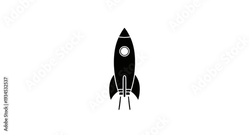 Black Rocket Ship Model Toy.