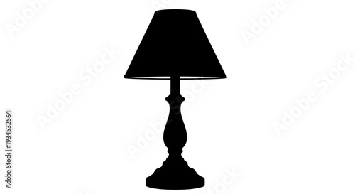 Black Table Lamp with Shade.