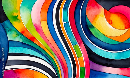 Bright multicolor background with colorful abstract pattern