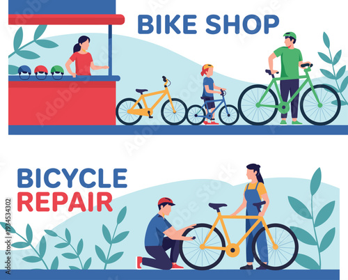 Water pump system icons, industrial plumbing equipment, pressure gauges, centrifugal motor pipes, manual hand pump, blue mechanical valves, flat vector illustration.