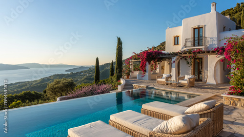 Luxurious Villa With Infinity Pool And Breathtaking Sea View For Travel And Hospitality Marketing