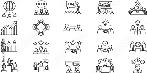 Business professionals collaborating and communicating effectively