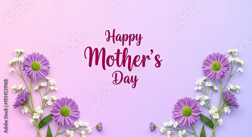 Happy mother's day floral greeting card