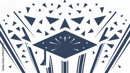 Dynamic geometric pattern with triangles and lines